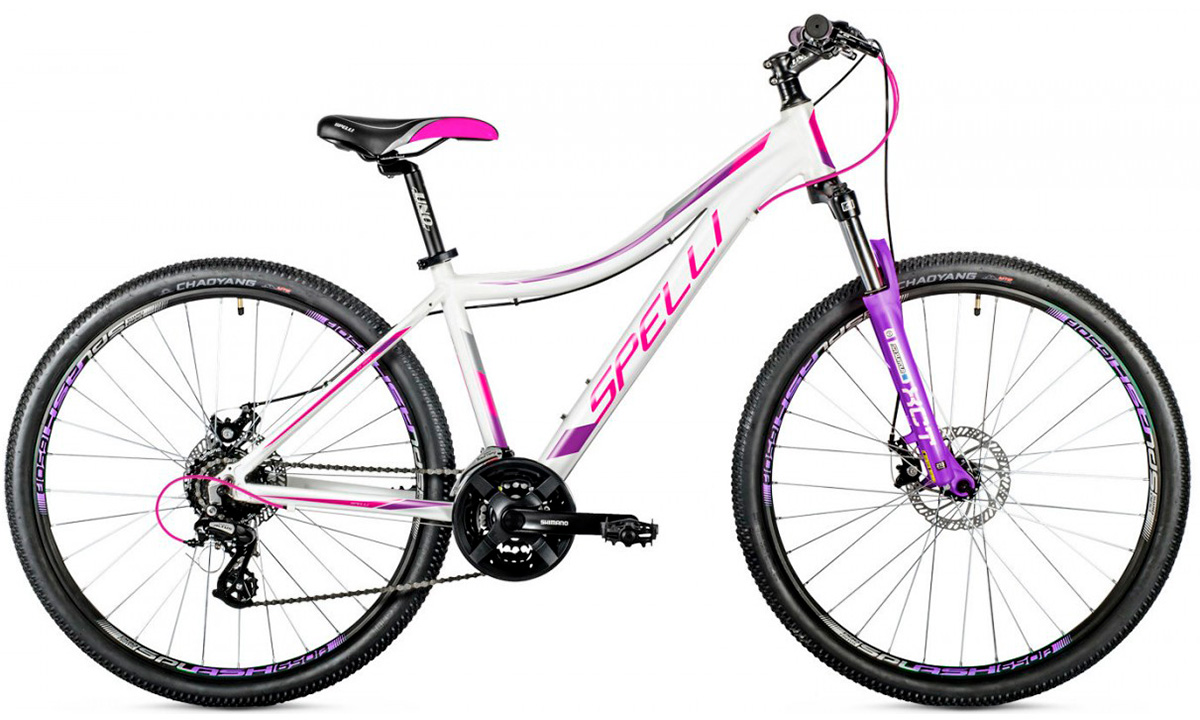 Фотография Велосипед Spelli SX-4500 LADY 27,5" (2020) 2020 Бело-розовый